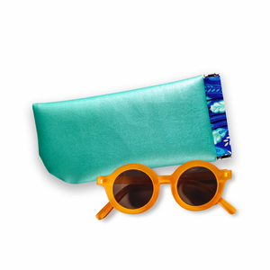 pearlescent soft aqua not leather | sunnies squeeze case