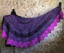 Load image into Gallery viewer, stripified shawl | hand knits