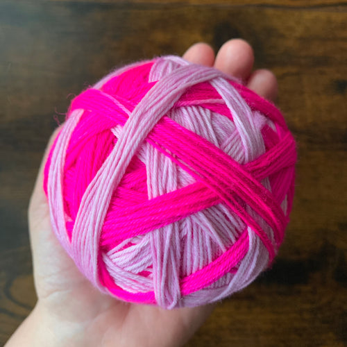 OOAK (one of a kind) - pink | 4-ply sock