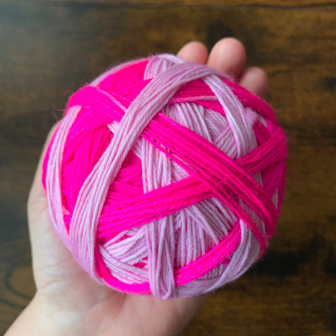 OOAK (one of a kind) - pink | 4-ply sock