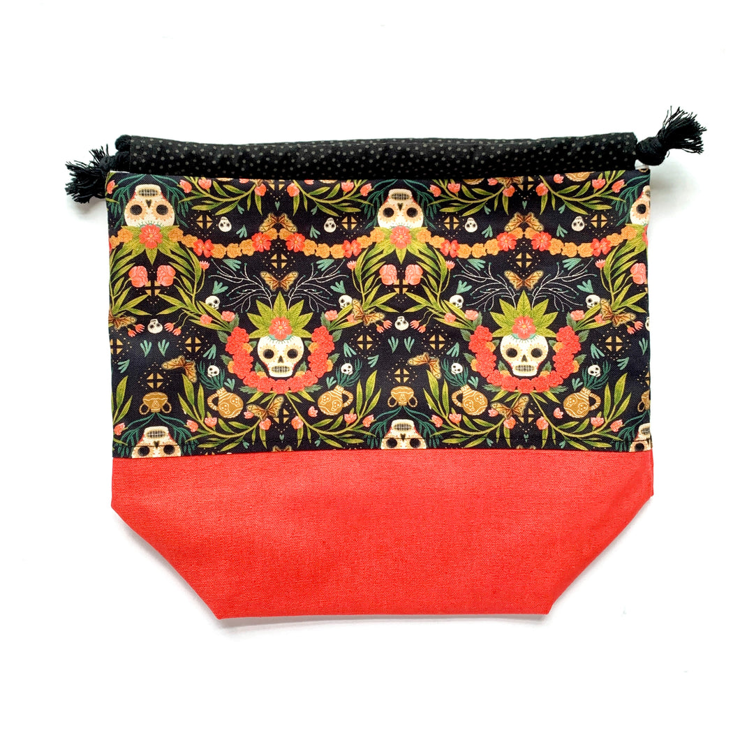 day of the dead | small drawstring project bag