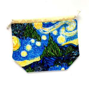 starry night | small drawstring project bag