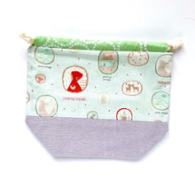 Load image into Gallery viewer, little red riding hood | small drawstring project bag