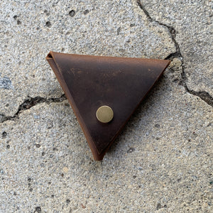 LEATHER triangle mini pouch - various | bags & pouches