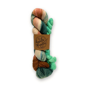 DESTASH: the kinetic knitter yarns timeless sock | the wilds & aqua