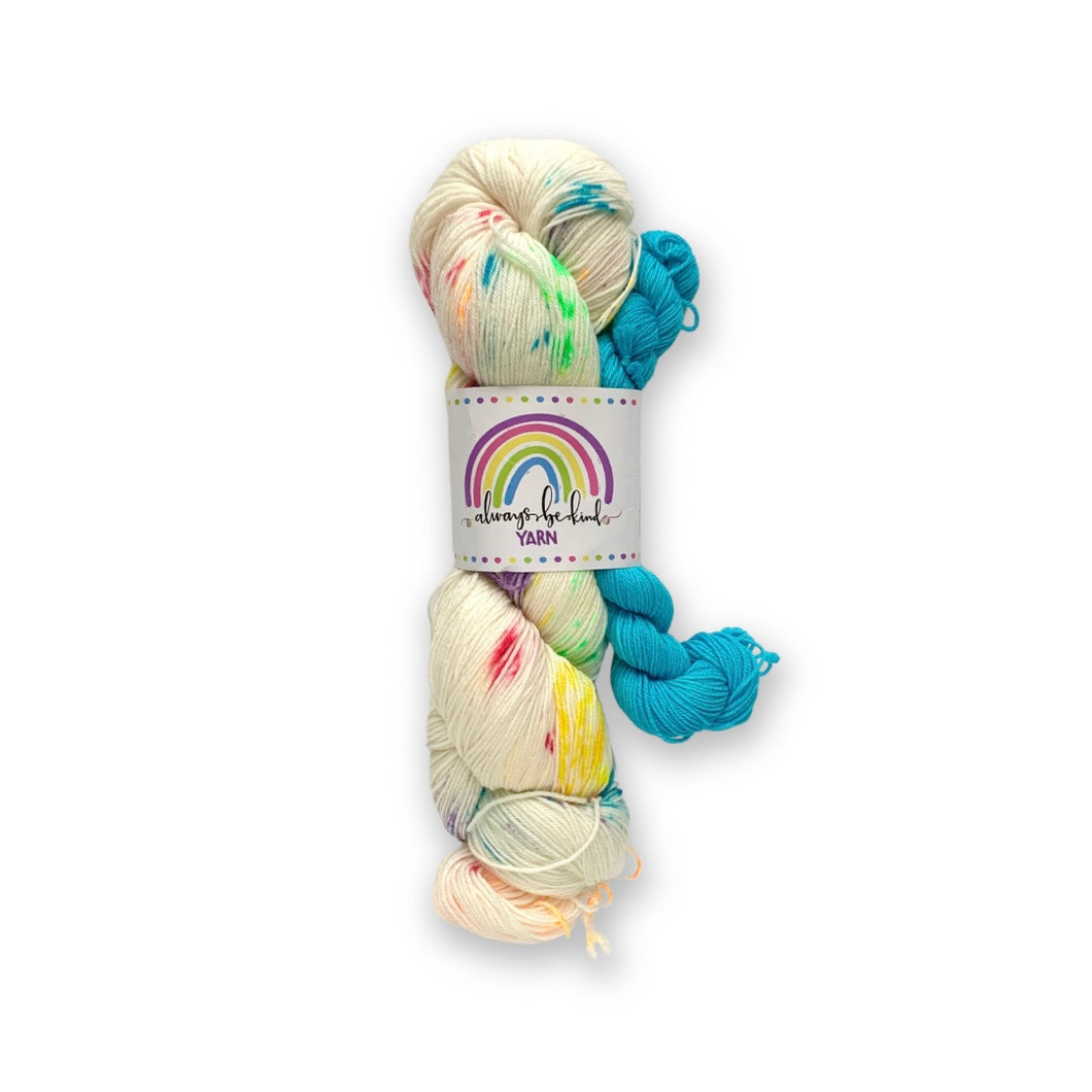 DESTASH: always be kind yarn super sock set | rainbow confetti