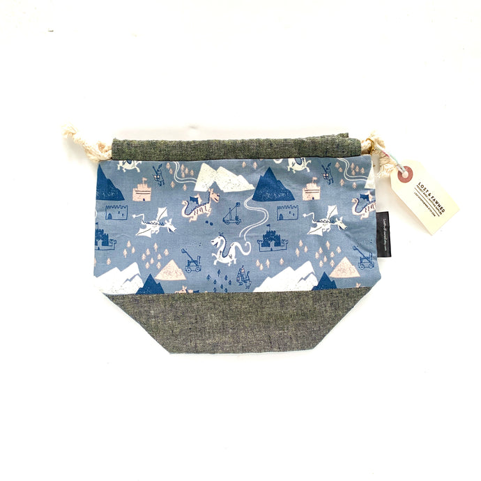 DESTASH: lost and fawned (now larkspurknits) drawstring project bag | a song of fire and ice