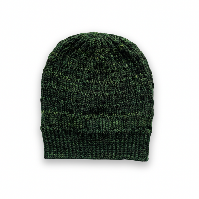 little in the middle hat in green | hand knits
