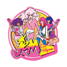 Load image into Gallery viewer, PREORDER: jem &amp; the holograms - 80&#39;s cartoons mystery club | 4-ply sock
