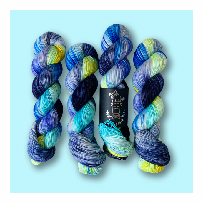 frosty snowshake | 3-ply sock