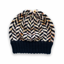 Load image into Gallery viewer, herringbone hat with extra thick brim | hand knits