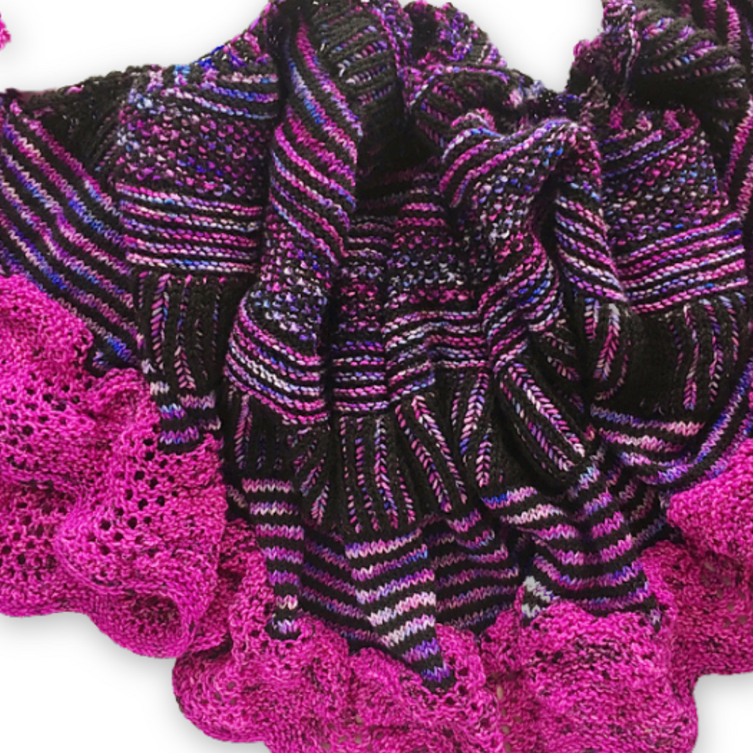stripified shawl | hand knits