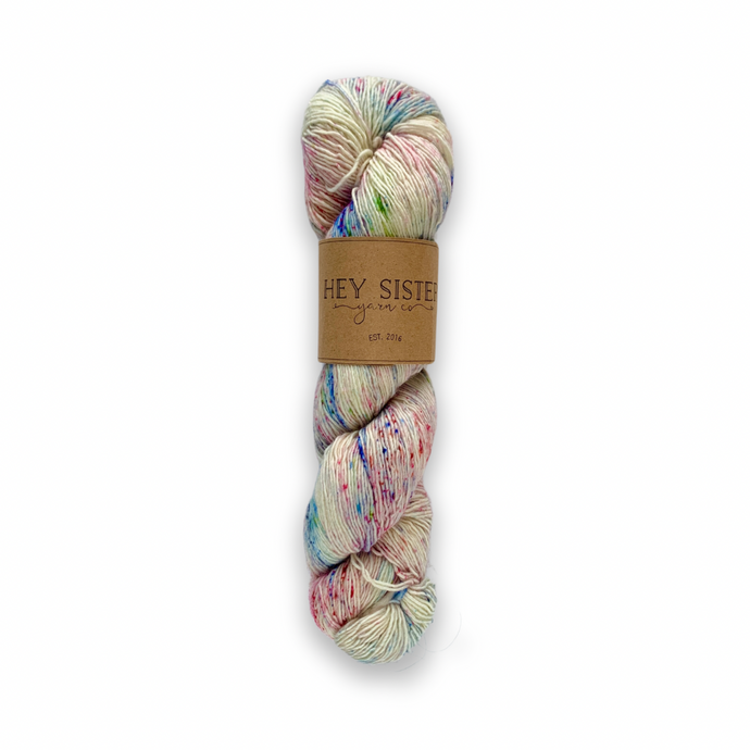 DESTASH: hey sister yarn co twisty singles | mad tea party