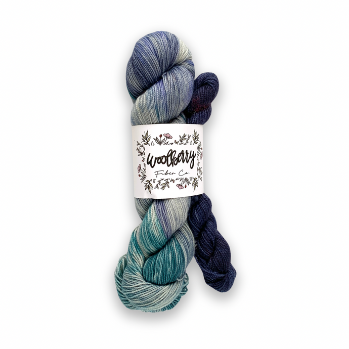 DESTASH: woolberry fiber co berry sock set | a quiet winter's night