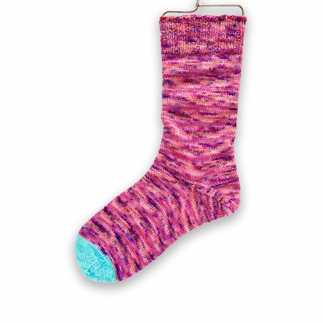 pinks, purples, and teal - size womens 8 - 9 | simple knit socks