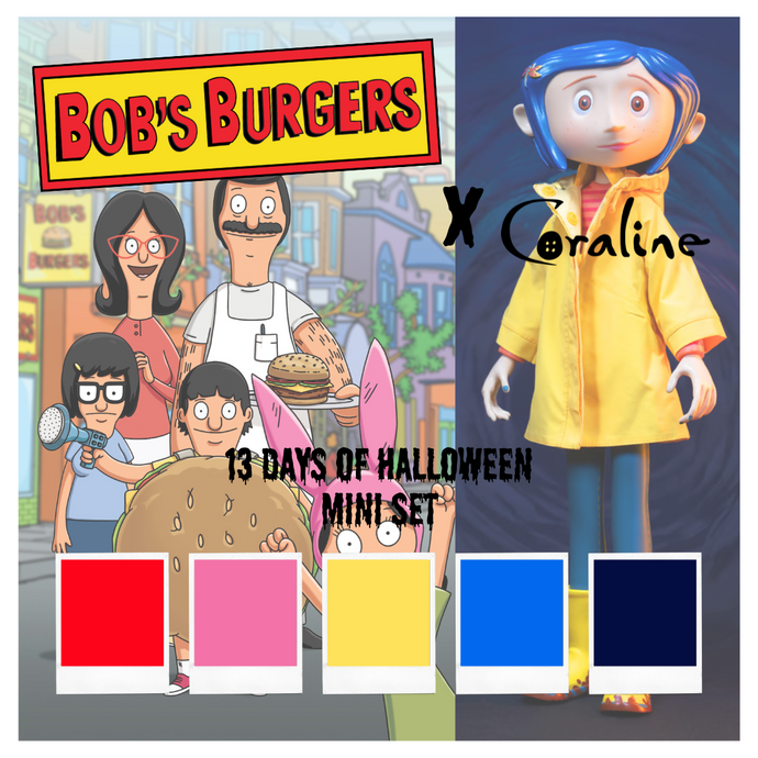 13 days of halloween - bob's burgers x coraline | 4-ply sock