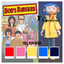 Load image into Gallery viewer, halloween 2024 - bob&#39;s burgers x coraline | 4-ply sock