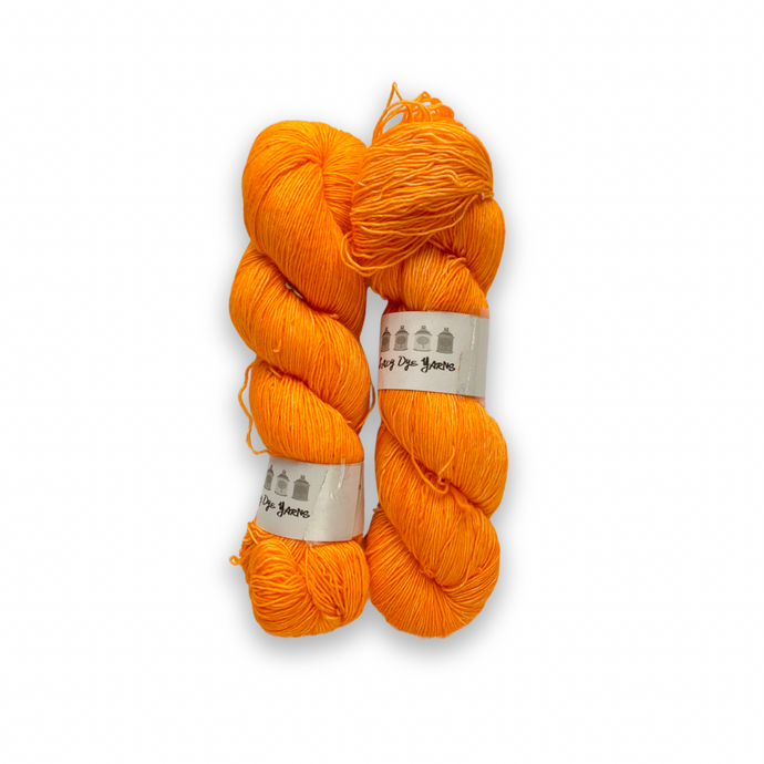 DESTASH: lady dye yarns single-ply fingering | pumpkin