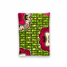 Load image into Gallery viewer, quilted &amp; scrappy - No. 009 african wax block print green/pink | kindle sleeve