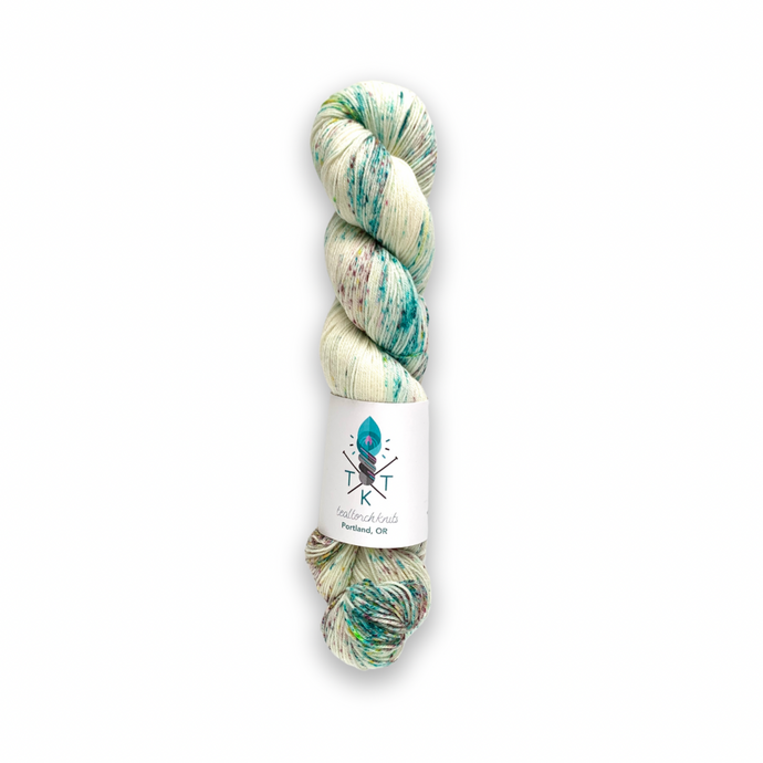 DESTASH: teal torch knits ttk sock | dangerously happy