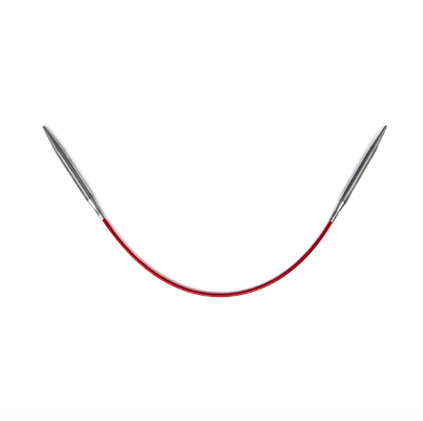 DESTASH: chiagoo knit red fixed circular needles - US 3/3.25MM, 9