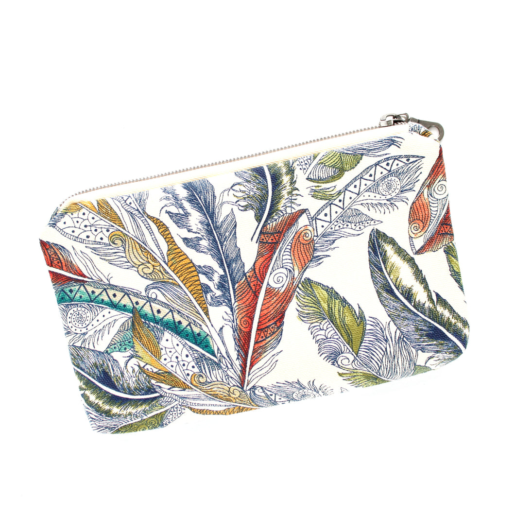 feathers | zipper pouch